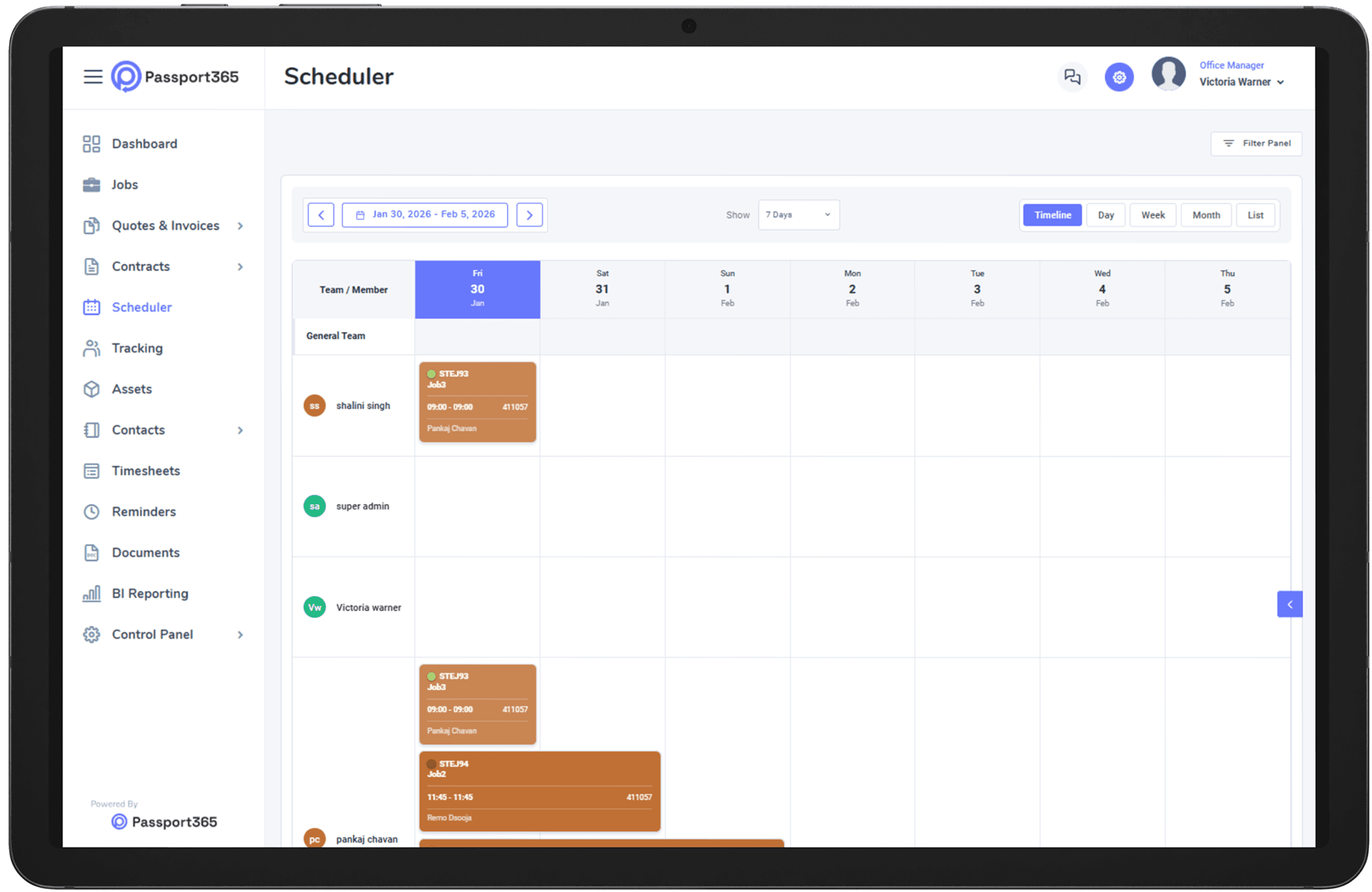Visual Workforce Scheduler